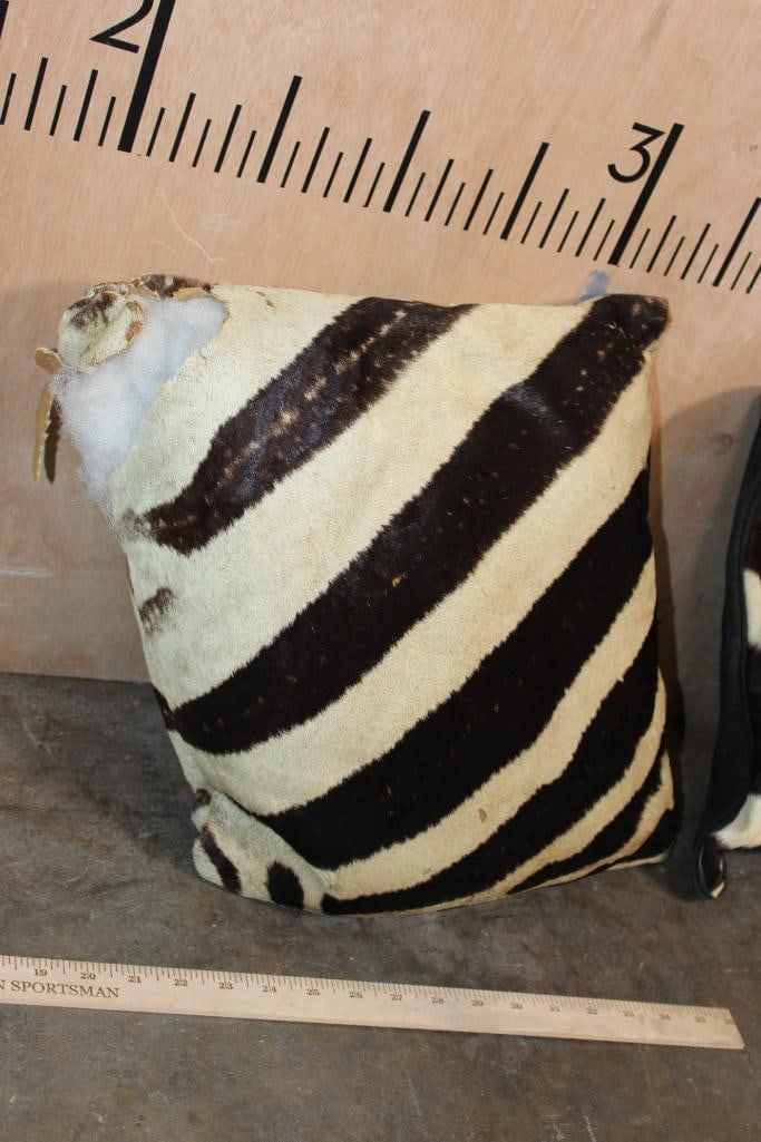 (3) ZEBRA Hide PILLOWS - 5