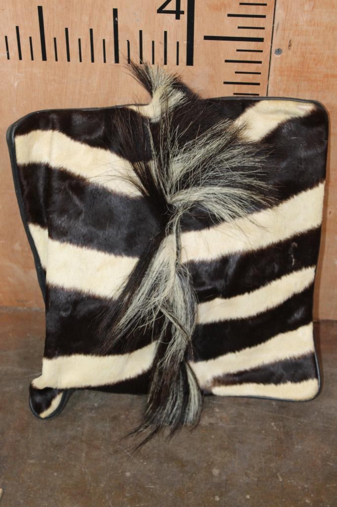 (3) ZEBRA Hide PILLOWS - 7