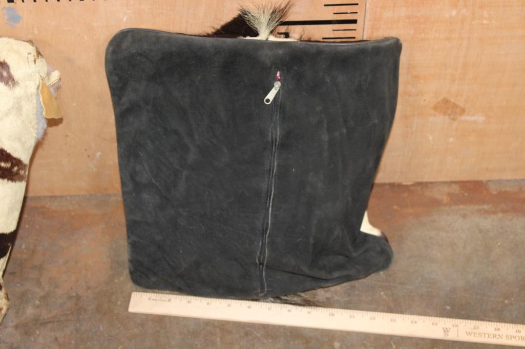 (3) ZEBRA Hide PILLOWS - 8