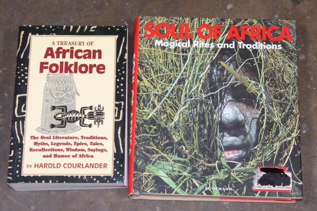 (2) Collectible AFRICAN Folklore and CULTURE BOOKS: 2 Collectible AFRICAN Folklore and Culture BOOKS. "A Treasury of African Folklore"-1996 by Harold Courlander. "Soul of Africa Magical Rites and Traditions"-2000 by Henning Christoph, Klaus E. Muller