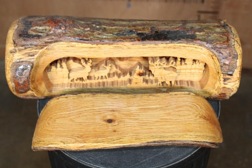 Original Grant O. Jenning Log CARVING - 2