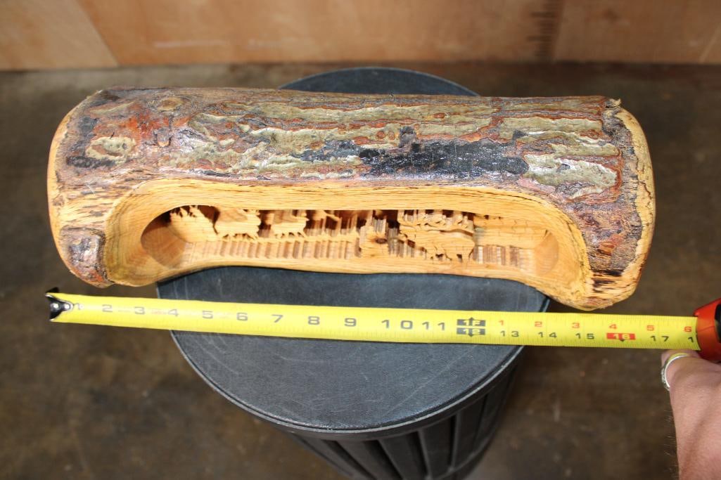 Original Grant O. Jenning Log CARVING - 3