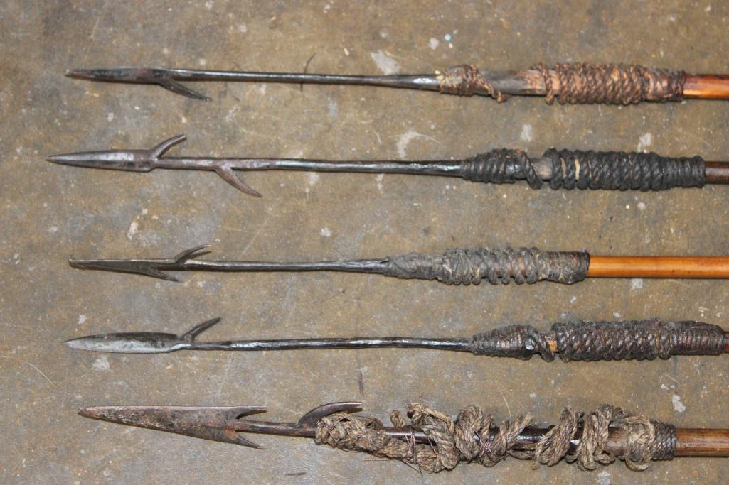 (5) Authentic African Tribal ARROWS with Barbed Tips - 2