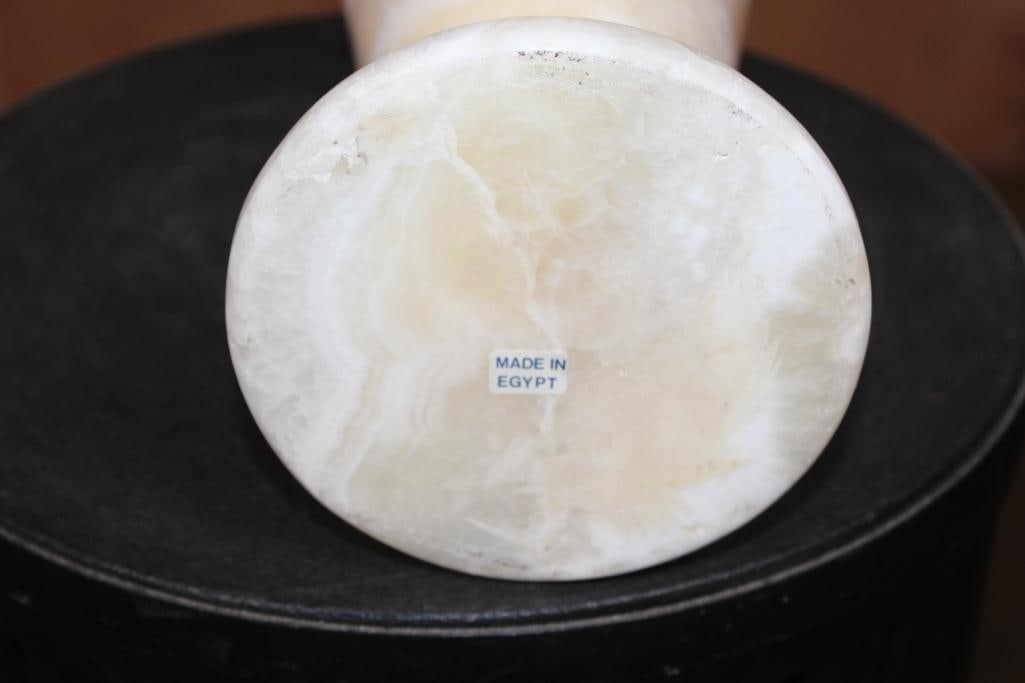 Large Alabaster or Egyptian Marble VASE - 8