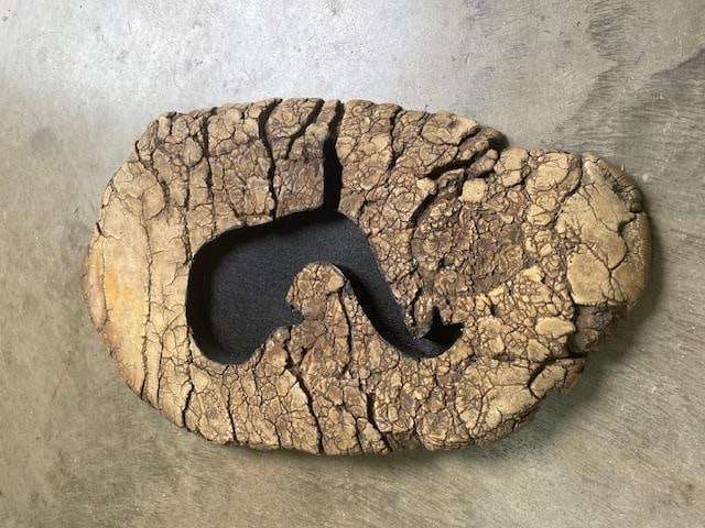 Unique ELEPHANT FOOT SOLE Wall Hanging Art with an Elephant Head Silhouette (1 of 3)