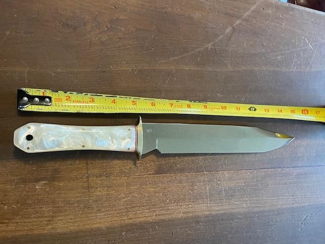 Custom Pearl Handle BOWIE KNIFE (1 of 5)