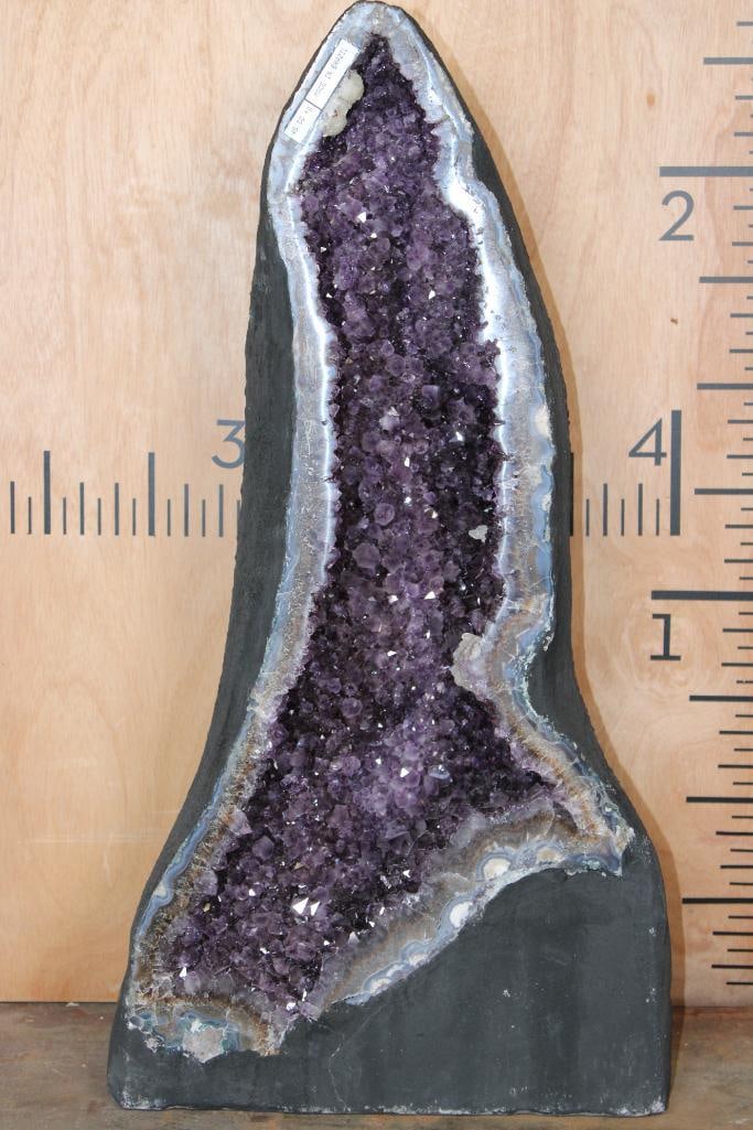 XXL AMETHYST Crystal Geode Cathedral with Clear Quartz Deposits, Weight: 100 lbs (1 of 10)