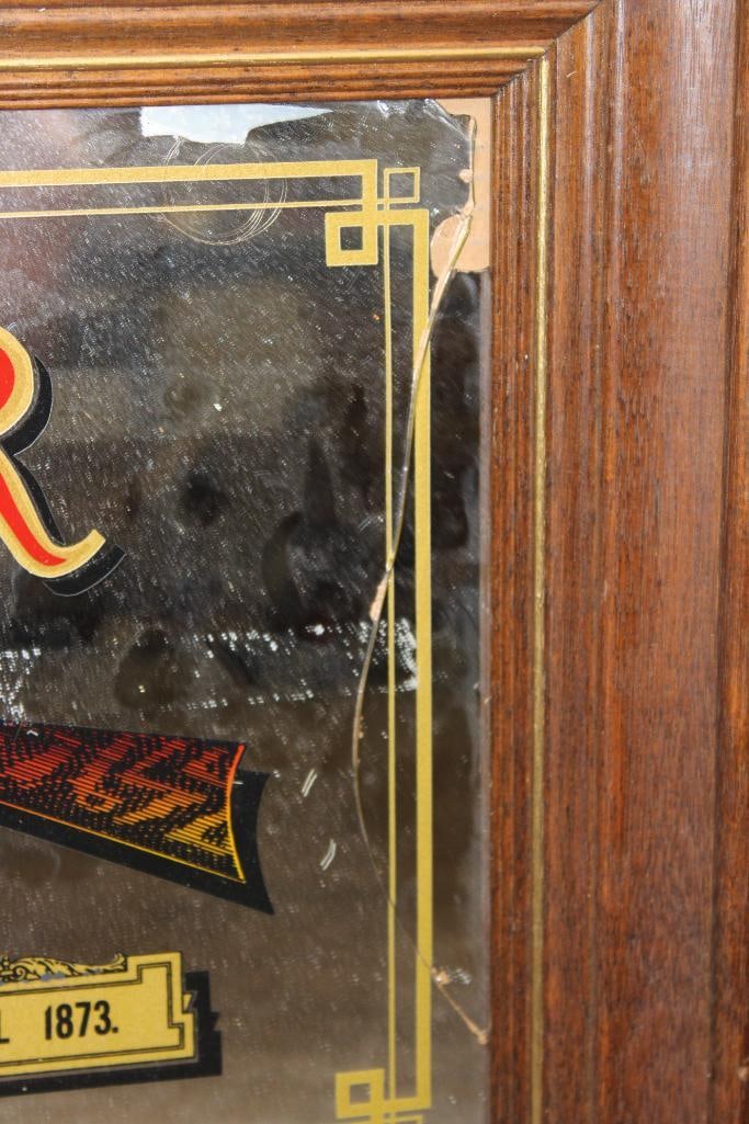 Winchester "Repeating Arms" Mirrored Advertisement in a Wood Frame - 4