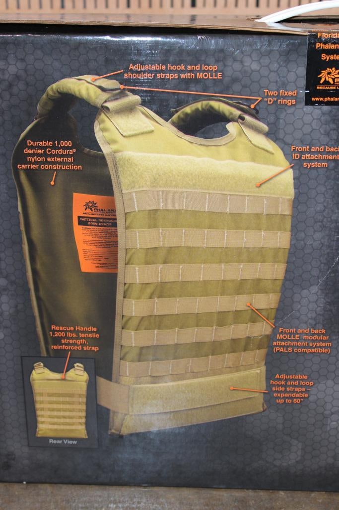 *Brand New* Phalanx Defense Systems Tactical ResponderLevel IIIA Body Armor in Tan/Coyote - 4