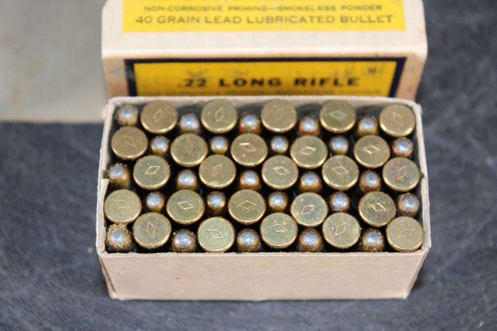 Original WWII Era (Dated 1943) Full Box of 50 Western .22 Long Rifle RIM FIRE CARTRIDGES - 7