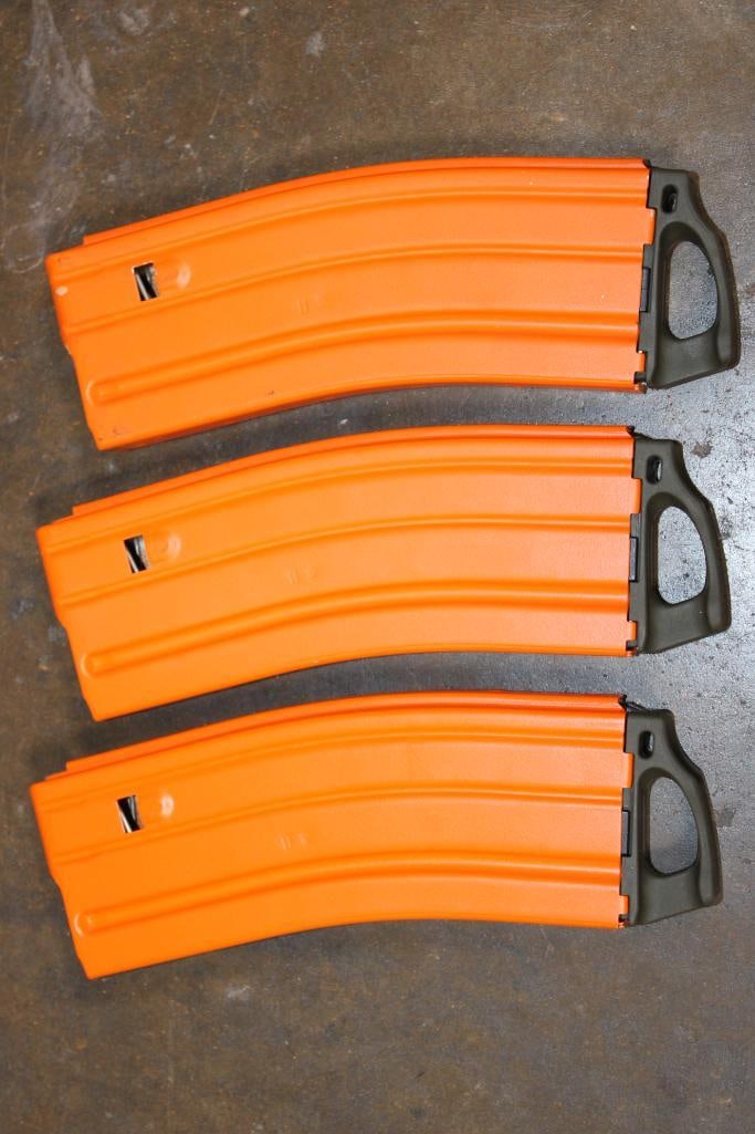 (3) Orange AR-15 MAGAZINES - 4