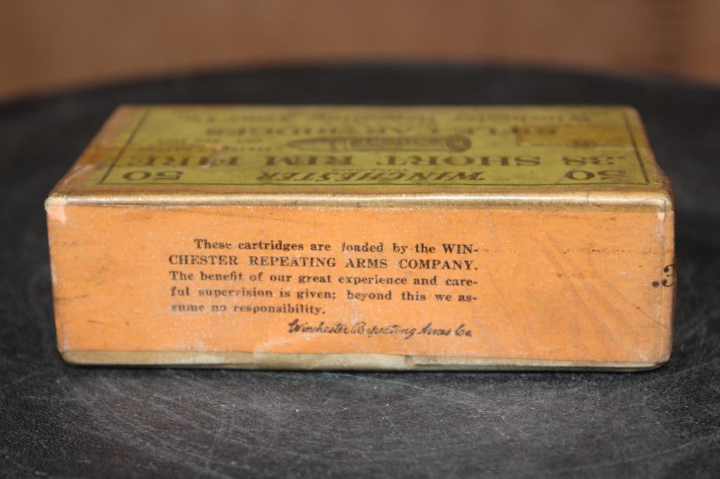 Full Sealed Box of 50 *Antique (circa 1921)* Winchester Repeating Arms Co .38 Short Rim Fire RIFLE - 5