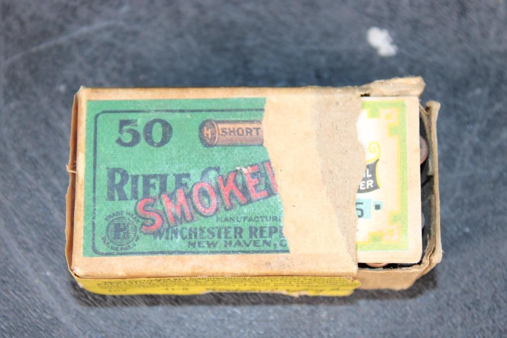 50 Original *Antique-1908* Winchester Repeating Arms Co .22 Short "Rifle Smoke" Target CARTRIDGES - 10