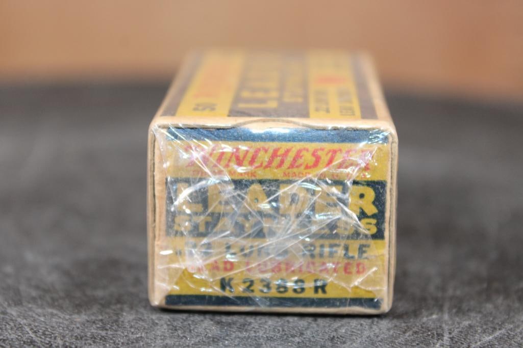 Original (late 1930's) Full Box of Winchester Repeating Arms Co .22 Rifle RIMFIRE CARTRIDGES - 4