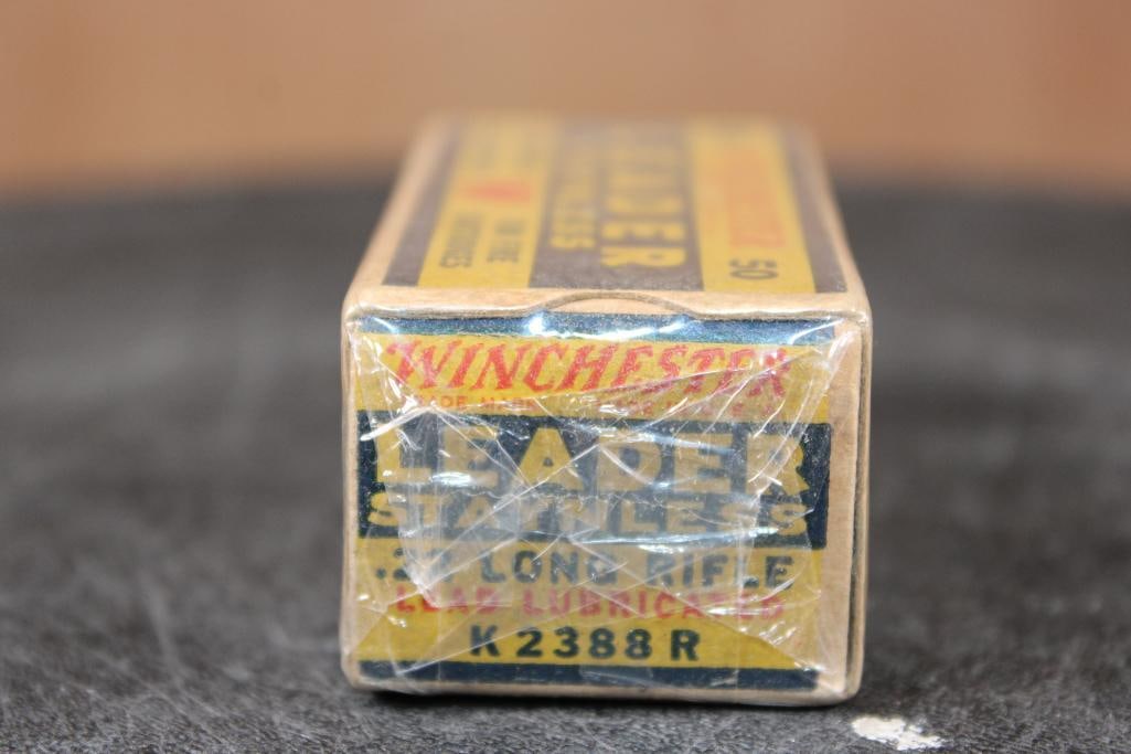 Original (late 1930's) Full Box of Winchester Repeating Arms Co .22 Rifle RIMFIRE CARTRIDGES - 5