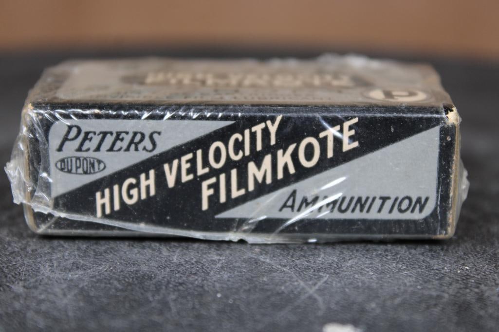Original (1930's) Empty Box of Peters High Velocity Filmkote .22 Short RIMFIRE CARTRIDGES - 2