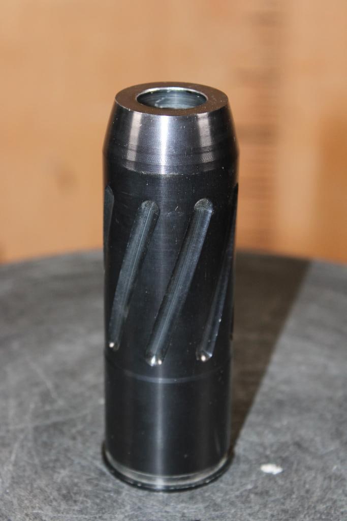 40mm to 12 Gauge SHOTSHELL ADAPTER: 40mm to 12 Gauge SHOTSHELL ADAPTER. This is used to shoot up to 3 1/2" shotshells from your favorite 40mm Launcher. It is made from 7075-T6 Aluminum and measures 4.8" Tall. SHOOTING ACCESSORIES 