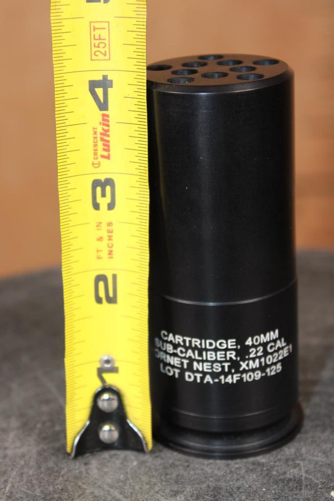 "Hornet Nest" XM10228 Sub-Caliber CARTRIDGE for a .22 from a 40mm Launcher - 8