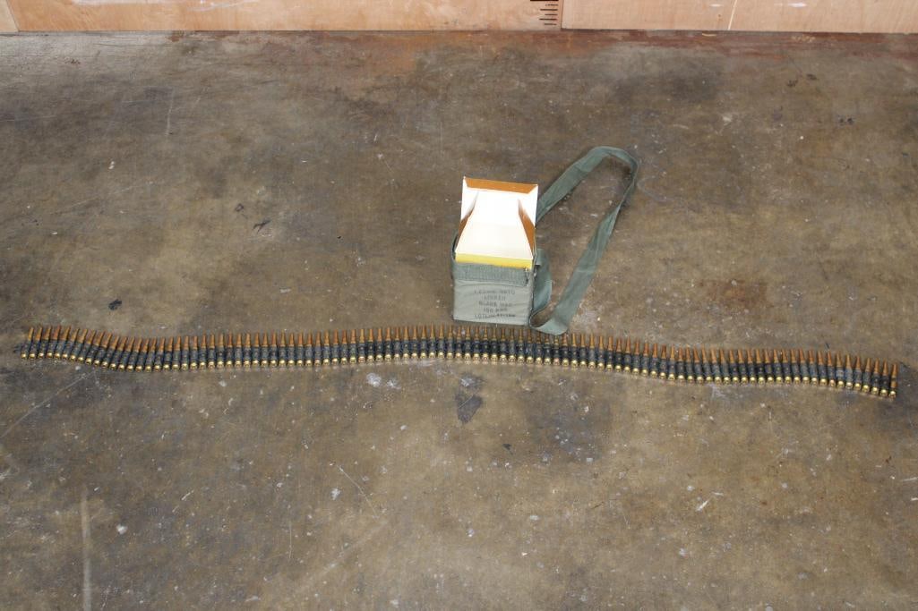 99 Rounds 7.62 MM Nato Linked Blank M82 AMMUNITION - 2