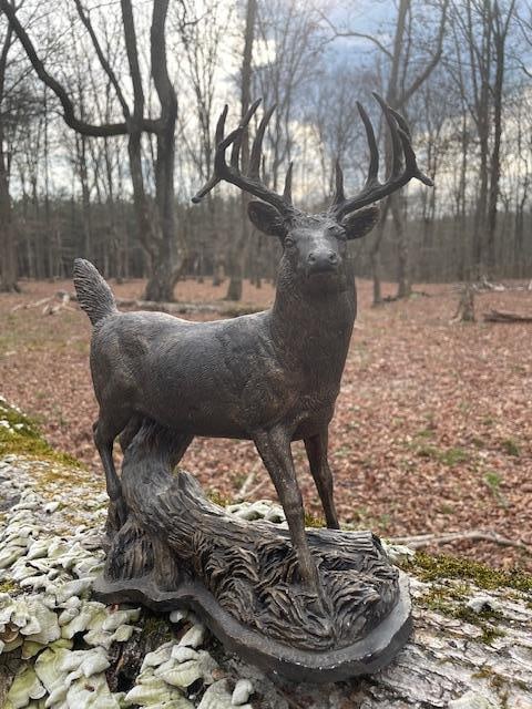 Trophy Double Drop-tine Whitetail Deer Sculpture by Fountain Creek Productions - 2