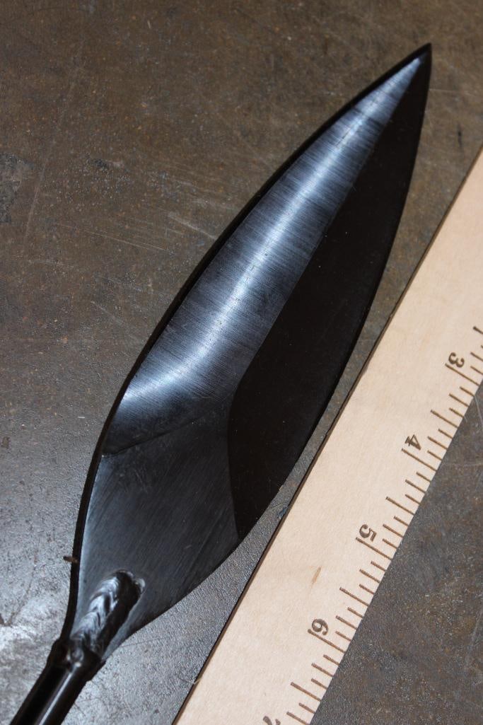 3 Piece Forged Carbon Steel Samburu SPEAR with a Wood Handle - 4