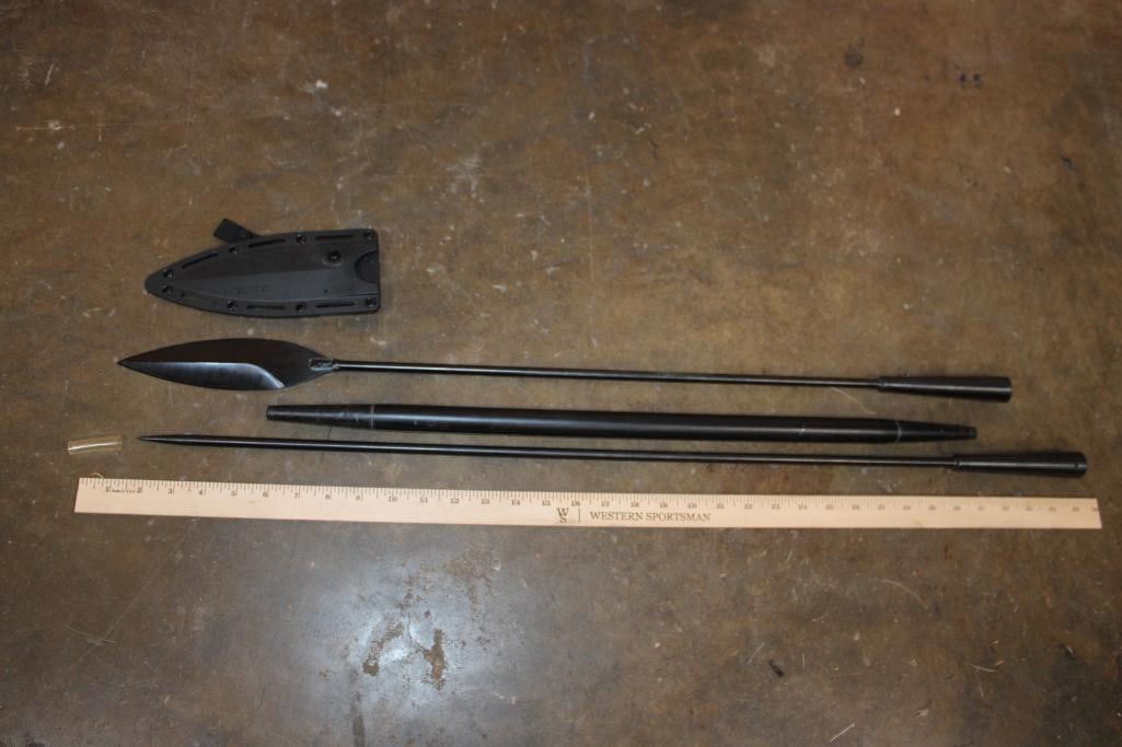 3 Piece Forged Carbon Steel Samburu SPEAR with a Wood Handle - 5