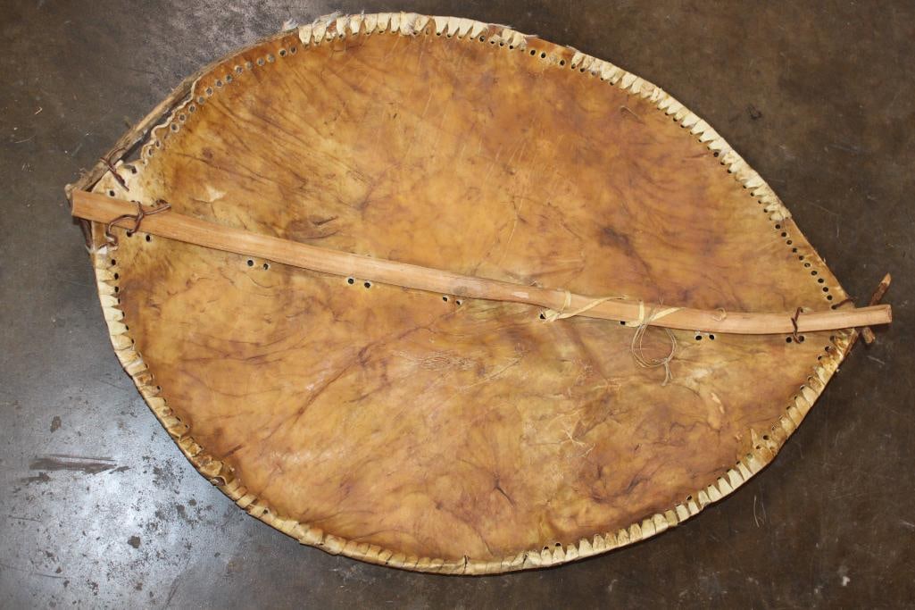 Rawhide MAASAI Tribe Warrior SHIELD with Traditional Geometric Patterns - 3