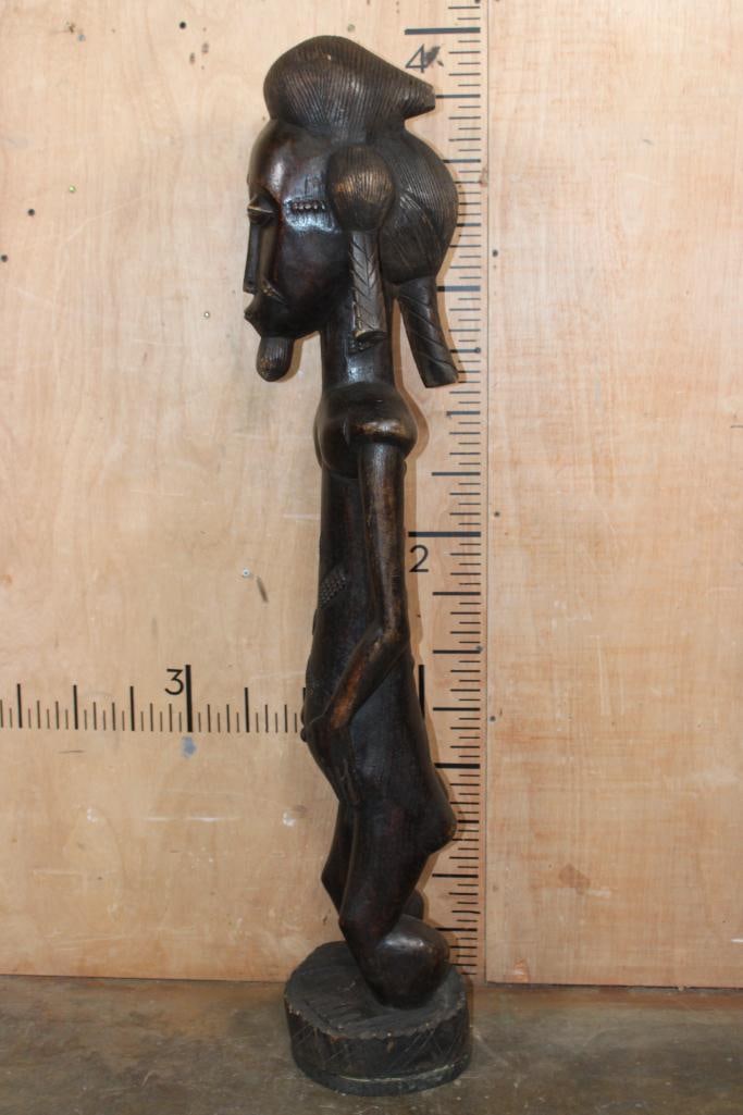Hand-carved Baule "Blolo Bian" Male African Wood Sculpture from the Ivory Coast - 2