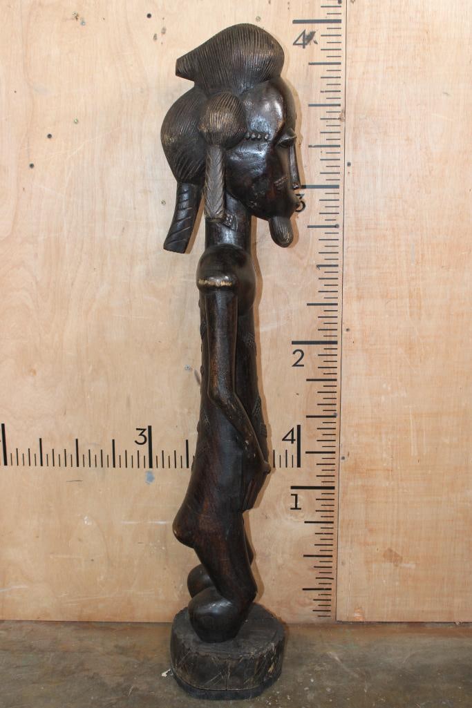 Hand-carved Baule "Blolo Bian" Male African Wood Sculpture from the Ivory Coast - 3