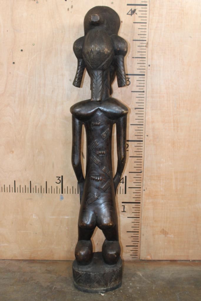 Hand-carved Baule "Blolo Bian" Male African Wood Sculpture from the Ivory Coast - 4