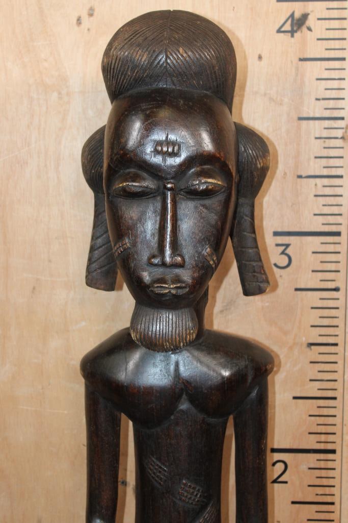 Hand-carved Baule "Blolo Bian" Male African Wood Sculpture from the Ivory Coast - 5