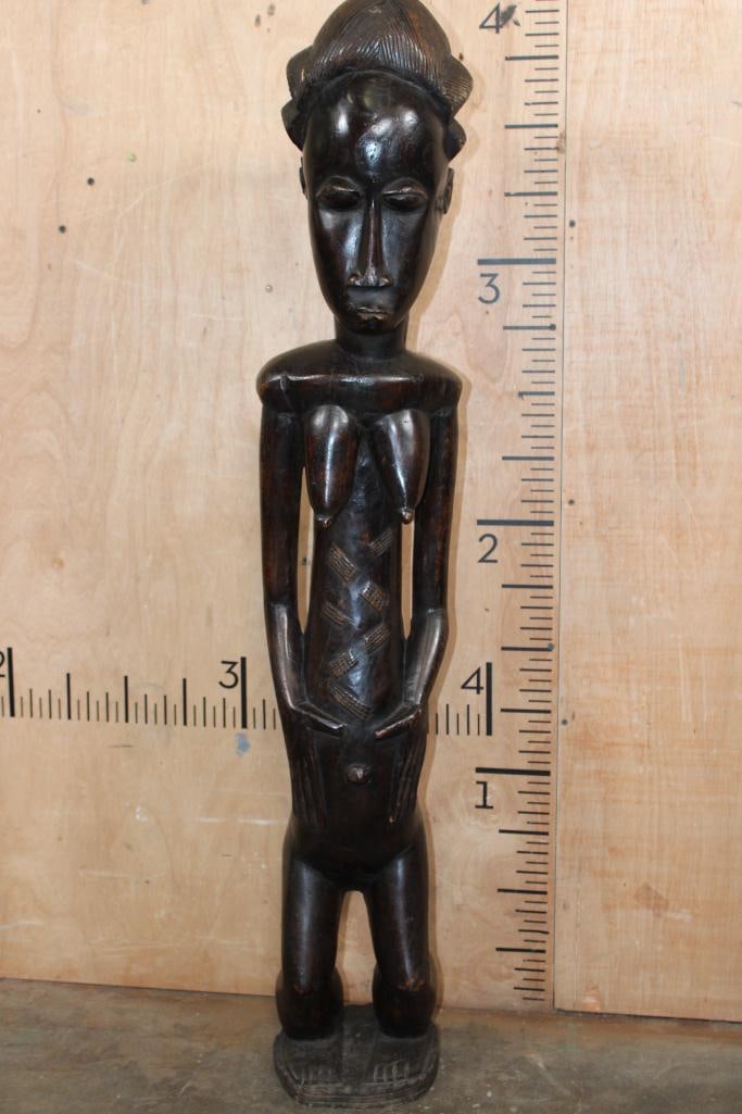Hand-carved Baule "Blolo Bian" Female African Wood Sculpture from the Ivory Coast (1 of 5)