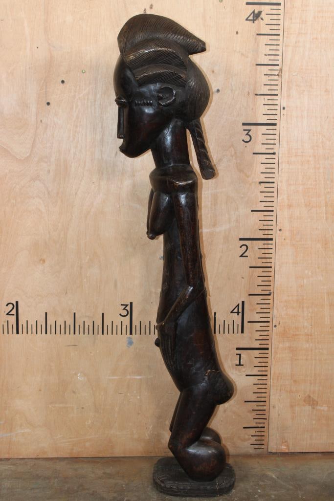 Hand-carved Baule "Blolo Bian" Female African Wood Sculpture from the Ivory Coast - 5
