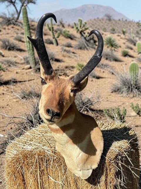 PRONGHORN Antelope Shoulder Mount with a Sharp Turn - 3
