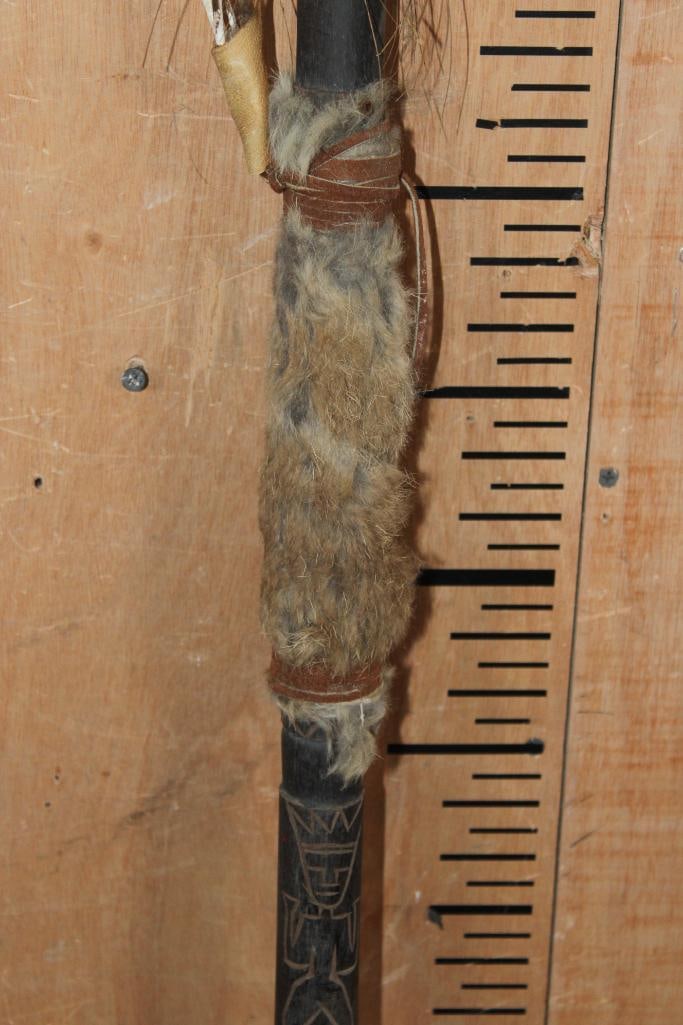 African Maasai or Samburu Spear with Human Figure Carvings - 3