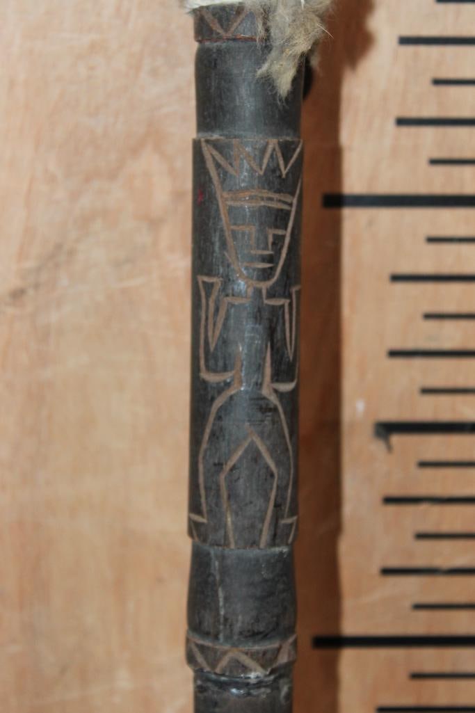 African Maasai or Samburu Spear with Human Figure Carvings - 4