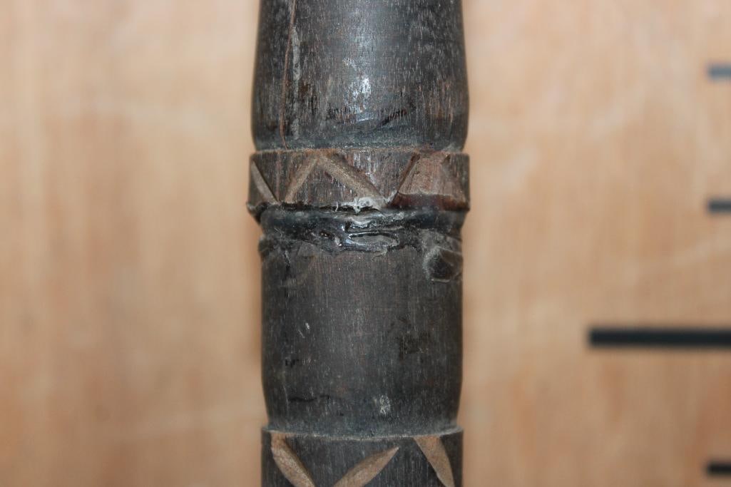 African Maasai or Samburu Spear with Human Figure Carvings - 5