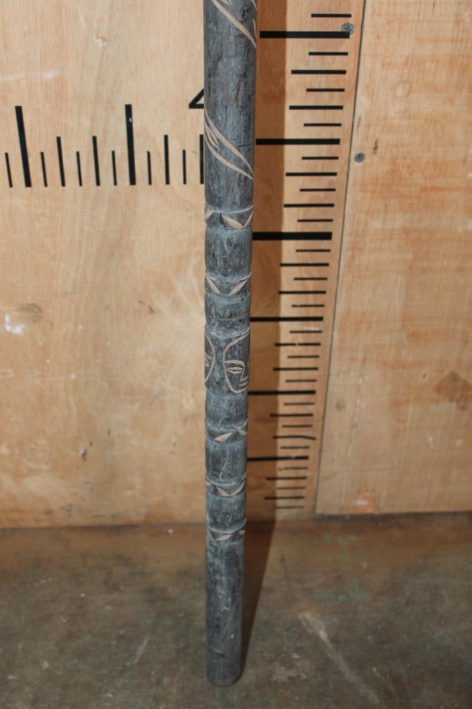 African Maasai or Samburu Spear with Human Figure Carvings - 6