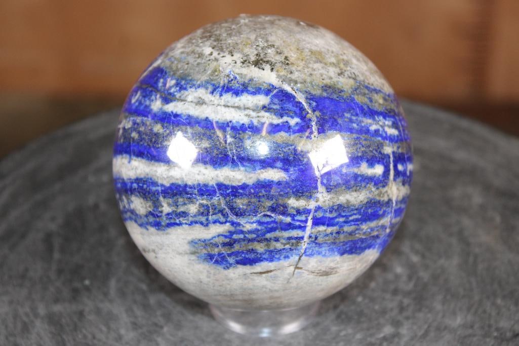 Big Polished BLUE LAPIS LAZULI Mineral Sphere, Weight: 5 lbs - 3