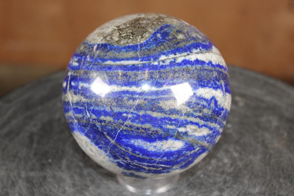Big Polished BLUE LAPIS LAZULI Mineral Sphere, Weight: 5 lbs - 4