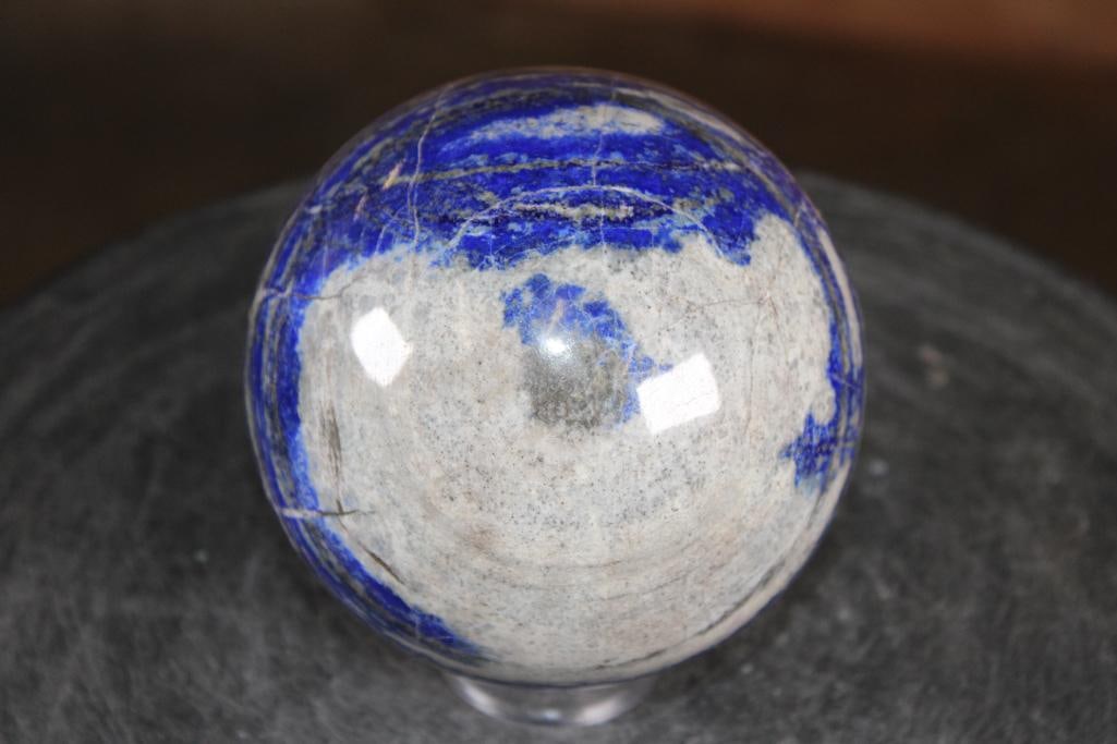 Big Polished BLUE LAPIS LAZULI Mineral Sphere, Weight: 5 lbs - 6