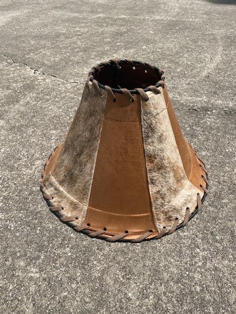 *New* COWHIDE Leather Lamp Shade - 2