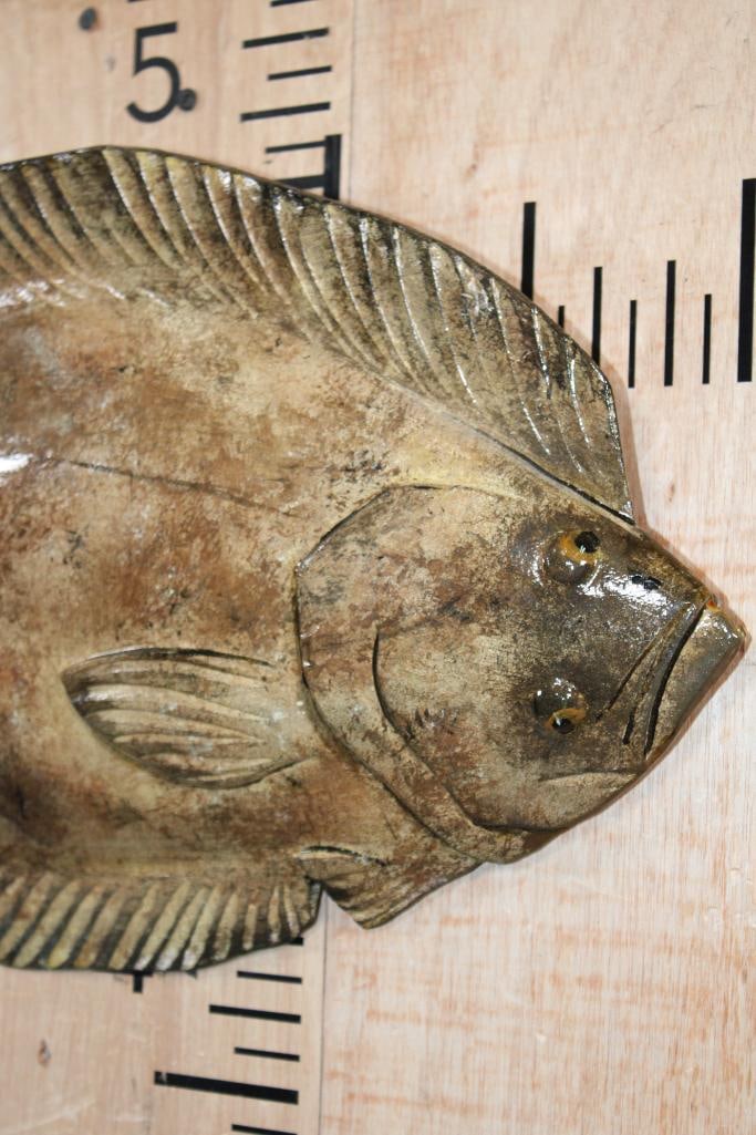 Original Hand-carved FLOUNDER by Tom Burke - 2