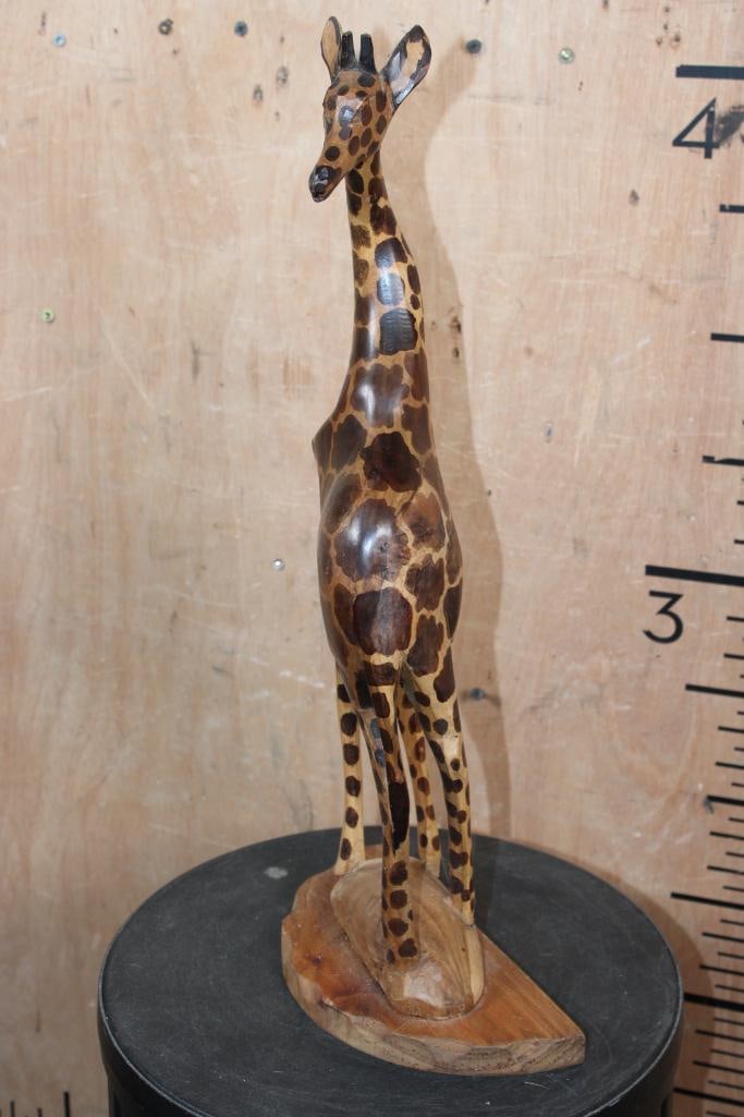 Hand-carved Wood GIRAFFE Sculpture from Kenya - 2