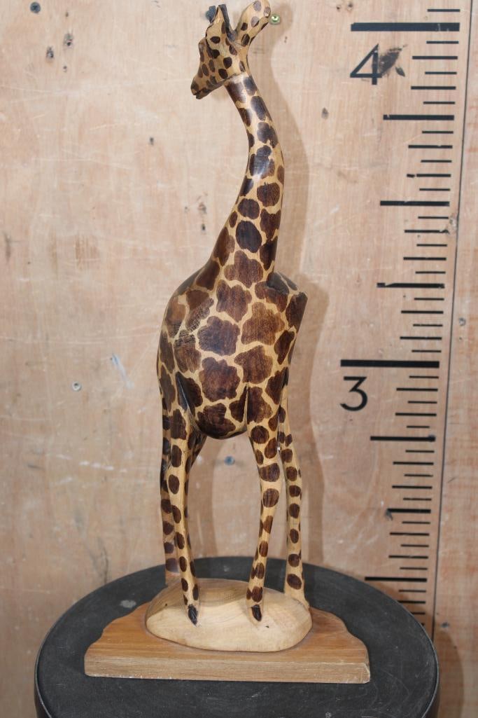 Hand-carved Wood GIRAFFE Sculpture from Kenya - 4