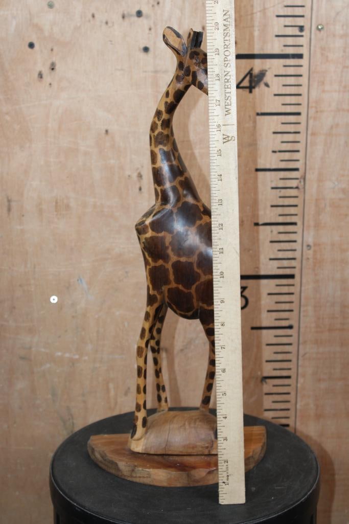 Hand-carved Wood GIRAFFE Sculpture from Kenya - 5