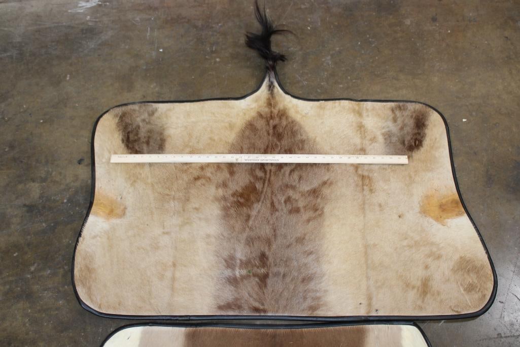 (1) RED HARTEBEEST Back Hide Rug and (1) IMPALA Back Hide Rug - 2