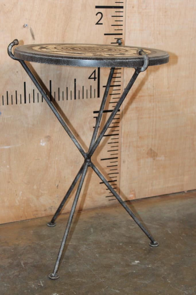Vintage Grecian-Etruscan style Decorative Folding Tray Table - 3