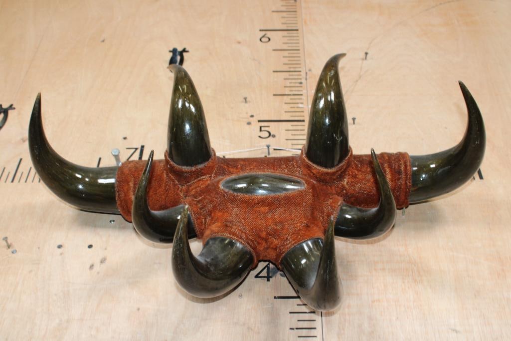 STEER Horn Set Sculpture with 8 Total Horns - 5
