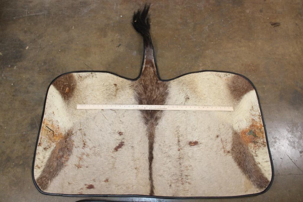 (1) GEMSBOK Back Hide Rug and (1) WARTHOG Back Hide Rug - 2